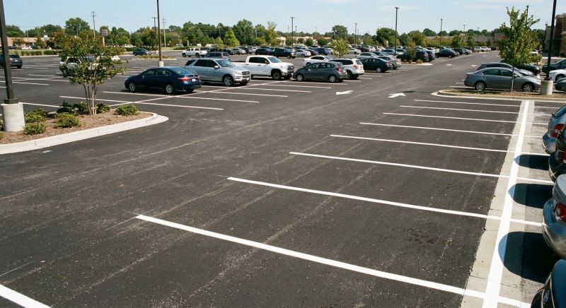 Concrete Parking Lot Striping in Suwanee, GA