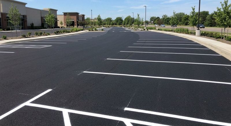 Concrete Parking Lot Striping in Roswell, GA