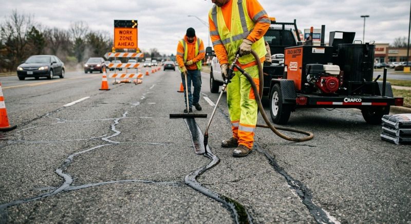 Hot Tar Driveway Sealing in Grand Rapids, MI